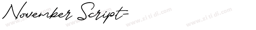 November Script字体转换